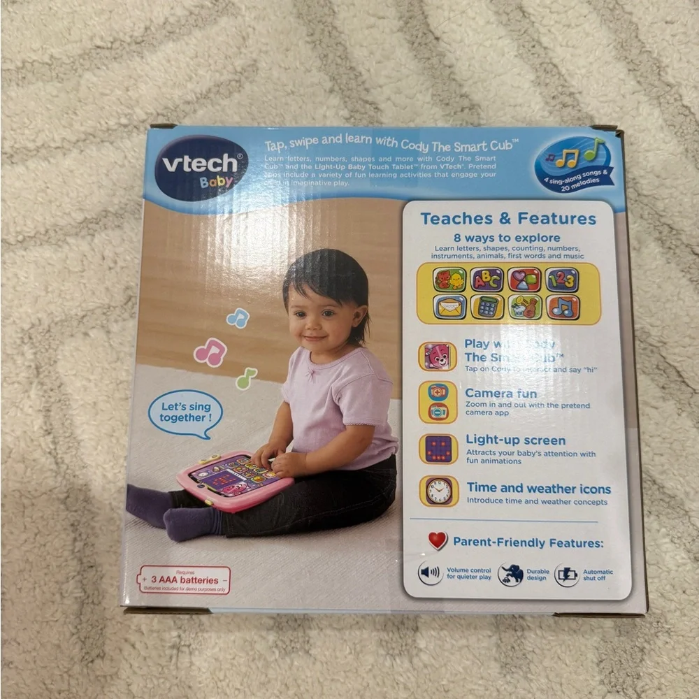 Light-Up Baby Touch Tablet - Pink and Magnetic Drawing Board - Pink